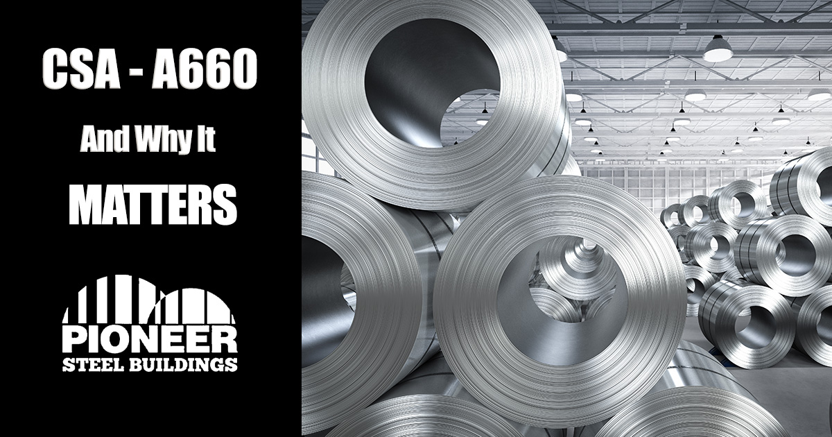 Rolls of steel stacked at a factory